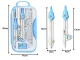 Precision 9-Piece Geometry Set for School with Compass and Case, Blue