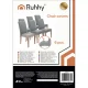Ruhhy Chair Covers, 6 pcs, Light Grey