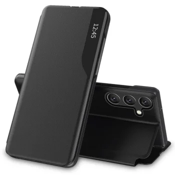 Tech-Protect Smart View Wallet Case for Samsung Galaxy A55 5G, Black