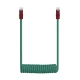 Newell USB-C to USB-C 100 W Spiral Silicone Cable, 1.5 m, Green-Burgundy