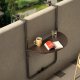 ModernHome Folding Hanging Balcony Table, Brown