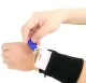 Sports Wristband with Zipper Pocket, Black