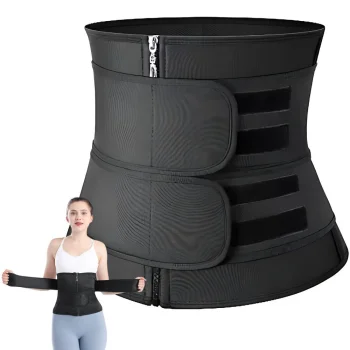 Neoprene Slimming Belt for Waist and Back Support XXL, Black