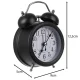 Izoxis 25473 Retro Alarm Clock with LED Backlight, Black