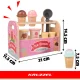 Kruzzel Wooden Ice Cream Shop Play Set, 33 pcs