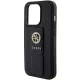 Guess iPhone 15 Pro Max Case Grip Stand 4G Saffiano Strass, Black