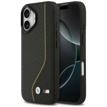BMW M Carbon Line & Logo MagSafe Case for iPhone 17, Black / Yellow