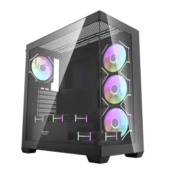 Darkflash DS900 PC Case with 7 ARGB Fans, Black