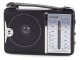 Portable AM FM SW Radio with Retro Design, AC Power or Battery Operated, black