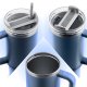 Berdsen Vacuum Thermos Mug with Straw Set, 1180 ml, Navy Blue