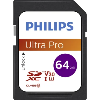 Philips 64GB SDXC Memory Card Class 10 UHS-I U3 V30 A1