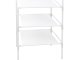 Corner Coat Rack Standing Hall Tree with 3 Shoe Shelves, Metal Garment Rack, white