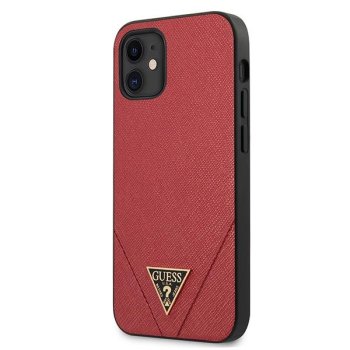 Apple iPhone 12 mini 5.4'' Guess Saffiano Case Cover (GUHCP12SVSATMLRE), Red