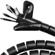Maclean MCTV-676 B Cable Organizer, 25mm x 2m, Black