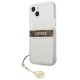 Guess iPhone 13 mini Case 4G Strap Charm, Transparent
