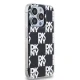 DKNY iPhone 15 Pro Case IML Checkered Mono Pattern, Black