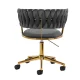 4Rico QS-GW01G Swivel Beauty Salon Chair, Velvet, Grey