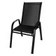 Gardlov Garden Chairs Set of 4 Metal Patio Chairs 25415, Black