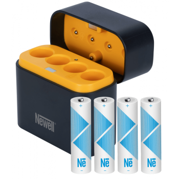 Newell 4-Channel Charger with 4x AA Li-ion 2200mAh Rechargeable Batteries