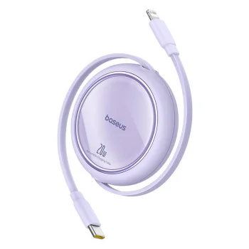 USB-C to Lightning Cable Baseus Free2Pull 20W 1m Purple