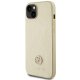 Guess iPhone 15 Case 4G Metal Logo Strass, Gold