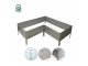 Klasika Garden L-Shaped Raised Garden Bed, Painted Metal, 150x150x30 cm
