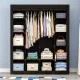 Portable Clothing Wardrobe Storage Organizer, 180x133x44 cm