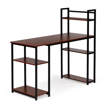 Computer office desk with shelves, ModernHome, oak