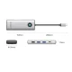 Orico PW11 8-in-1 USB-C Docking Station, HDMI 4K 60Hz, VGA, PD 100W, RJ45, Silver