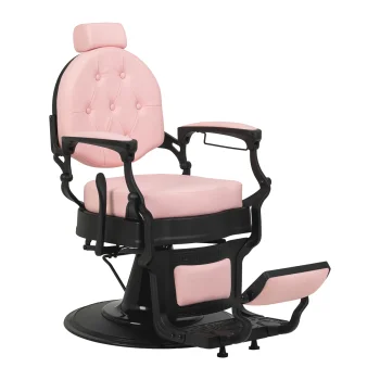Gabbiano President Barber Chair Pink with Black Base