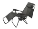 Folding Garden and Beach Lounger Zero Gravity 2in1 with Canopy, Black