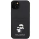 Karl Lagerfeld iPhone 15 Case Saffiano Cardslot Karl&Choupette Black