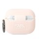 Karl Lagerfeld чехол для AirPods Pro Silicone Karl\'s Head 3D Розовый
