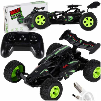 Remote Control Off-Road Car 1:32 15km/h 2.4GHz, Black/Green