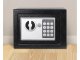 Small Electronic Safe for Home and Office with Digital Code and Key, Black