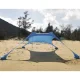 Large Beach Tent Sun Shelter Canopy Trizand 20982 with UV50+, Blue