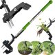 Telescopic Stand-Up Weed Puller LUARO Adjustable Tool, silver, green, black