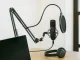 USB Condenser Studio Microphone Set with Boom Arm and Pop Filter, Black