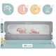 Toddler Bed Rail Guard for Kids 180 cm Nukido NK-228, Gray
