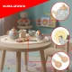Kruzzel Wooden Tea Set for Kids, Grey