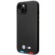 BMW iPhone 14 Plus Case Leather Stamp Tricolor MagSafe, Black