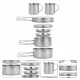 Tourist Cookware Set, Stainless Steel, 8 Pieces, Silver