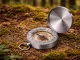 Pocket Fluorescent Compass for Hiking and Survival, Silver