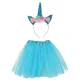 Unicorn Carnival Costume for Kids: Skirt and Headband, Blue (3-6 Years)