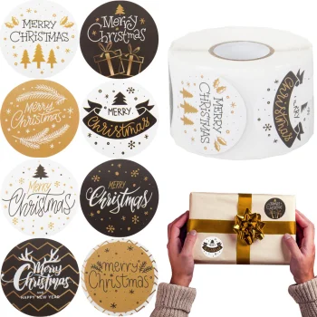 Decorative Christmas Stickers on a Roll 500 pcs 4cm