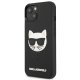 Apple iPhone 13 mini 5.4\" Karl Lagerfeld 3D Rubber Choupette Case Cover (KLHCP13SCH3DBK), Black