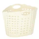 Collapsible Laundry Basket with Handles, Cream