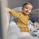 Защитный бортик косичка в кроватку Ricokids, 3 м, серый