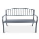 Garden Bench with Backrest Longwell Industrial Ltd G-823, Graphite