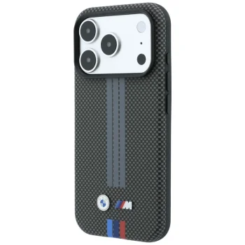 BMW M Quadrille Kevlar Tricolor MagSafe Case for iPhone 18 Pro Max / 17 Pro Max, Dark Gray